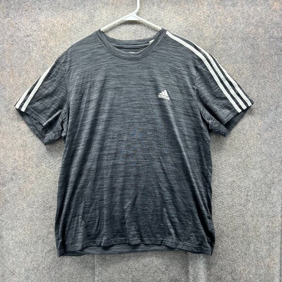 Adidas Shirt Men XL Gray Crewneck Climalite Athletic Training Extra Large Jersey - Picture 1 of 11